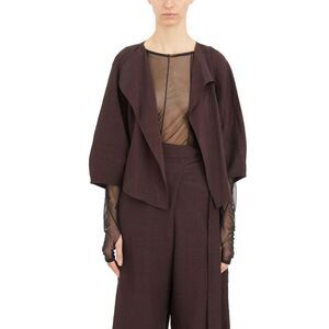 CORTANA Women's Drape Front Jacket Women BORDEAUX Coats & Jackets